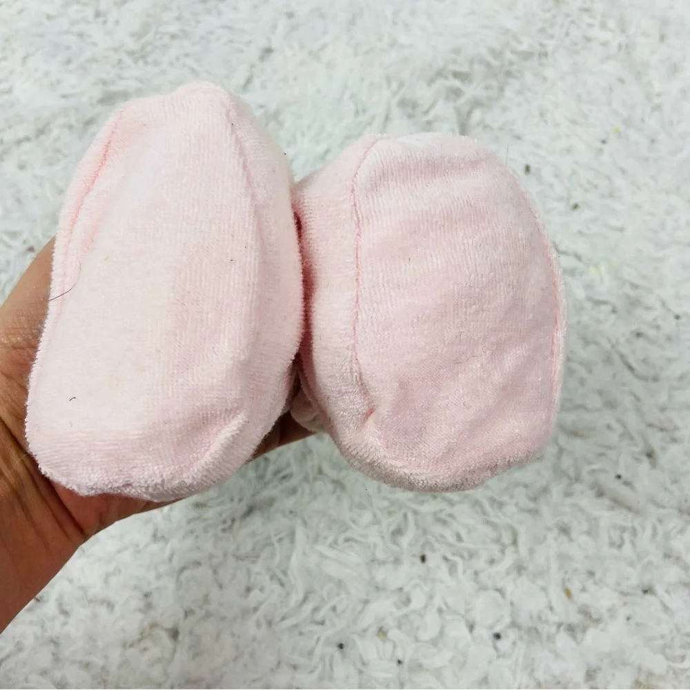 Unbranded Adorable Pink Bunny Baby terry cloth Booties size 0-6 months